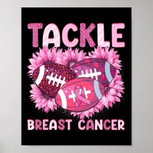 Affiche Lutter contre le football Cancer rose Ruban Cancer