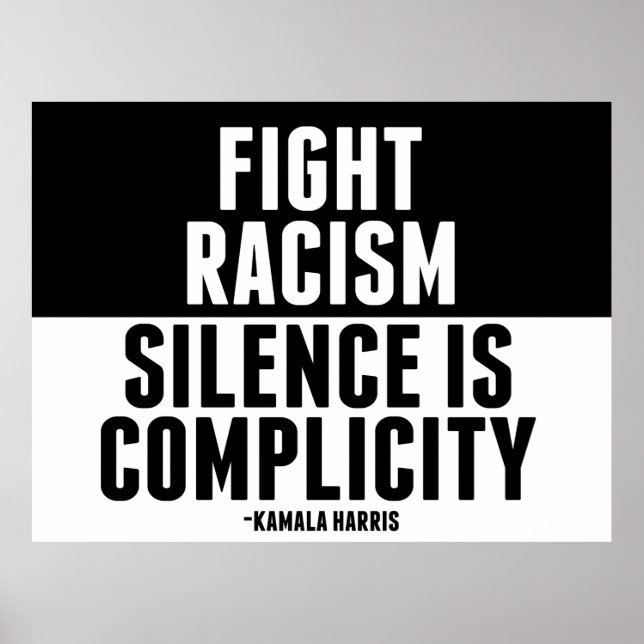 Affiche Lutter contre le racisme Le silence est une compla (Devant)