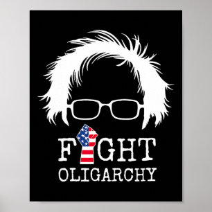 Affiche Lutter Contre L'Oligarchie Sanders Et Aoc Liberter