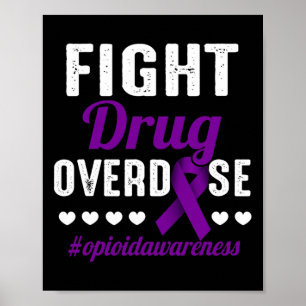 Affiche Lutter contre l'overdose de rubéole violet surdose