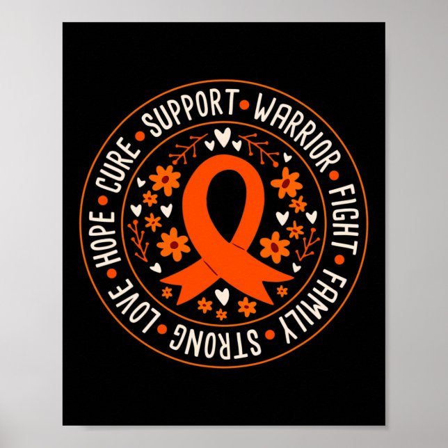 Affiche Lutter Famille Forte Amour Espoir Cure Support Leu (Devant)