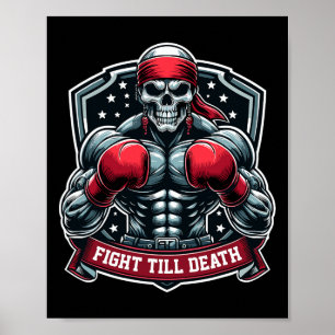 Affiche Lutter jusqu'à la mort Skeleton Boxer Hardcore Box