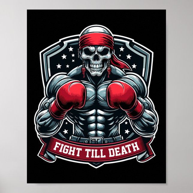 Affiche Lutter jusqu'à la mort Skeleton Boxer Hardcore Box (Devant)