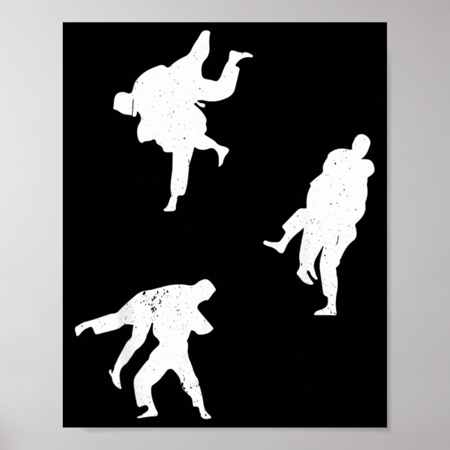 Affiche lutteur de Jiu Jitsu brésilien - Jiu Jitsu martial (Devant)