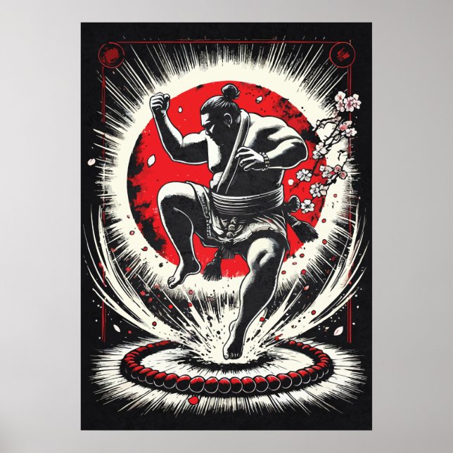 Affiche Lutteur de Sumo sous la Lune Rouge, Art d'Anime Ja (Devant)
