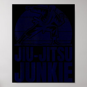 Affiche lutteur en Jiu-Jitsu Jujutsu Ju-Jitsu BJJ brésilie