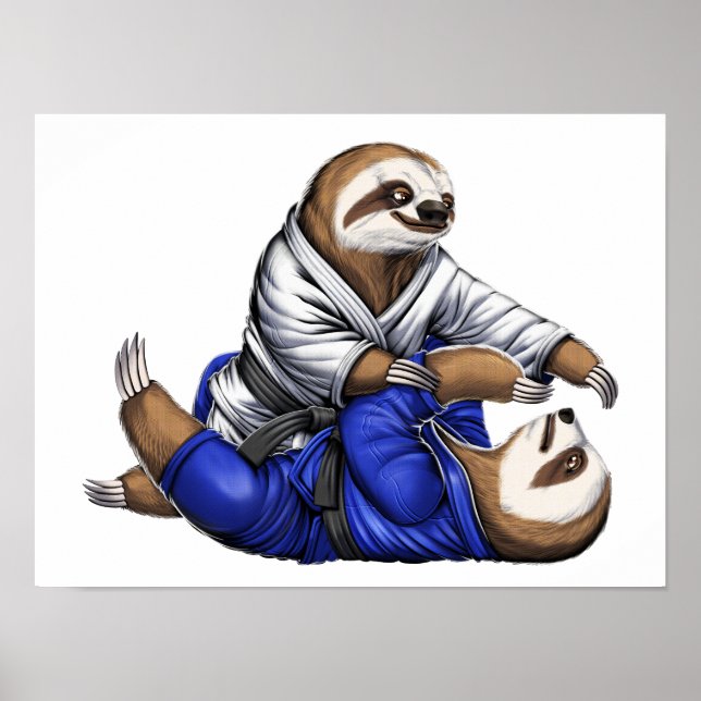 Affiche Lutteurs de Sloth Jiu-Jitsu (Devant)