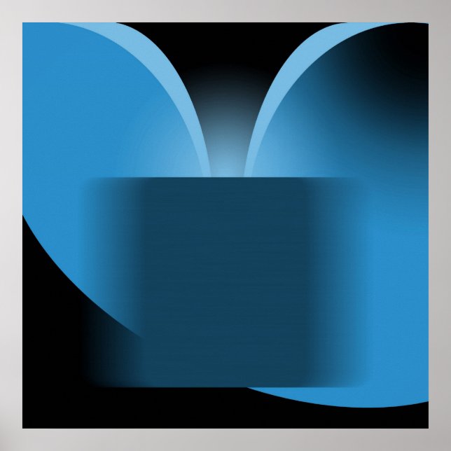 Affiche Luxe bleu Abstrait avec noir AP0004 (Devant)
