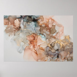 Affiche Luxe naturel peinture abstraite d'art fluide en al