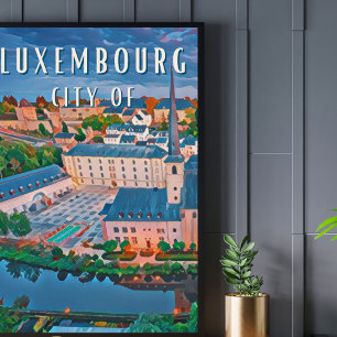 Affiche Luxembourg, ville cosmopolite et multilingue