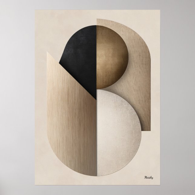 Affiche Luxury Art Deco Geometric Wall Art | Minimal (Devant)