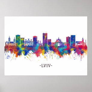 Affiche Lviv Ukraine Skyline
