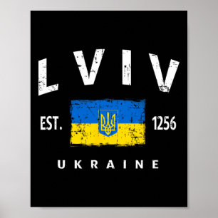 Affiche Lviv Ukraine Ukrayina Lwów