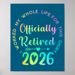 Affiche Ly Retraité 2026 Drôle de Retraite Pour Femmes