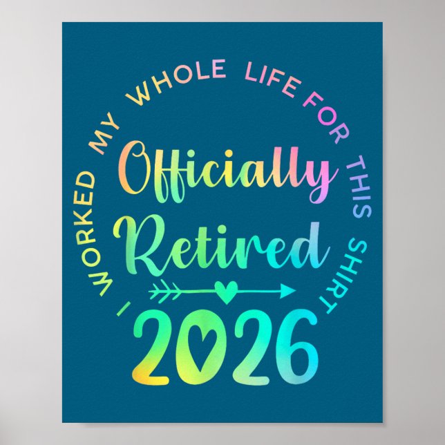Affiche Ly Retraité 2026 Drôle de Retraite Pour Femmes  (Devant)