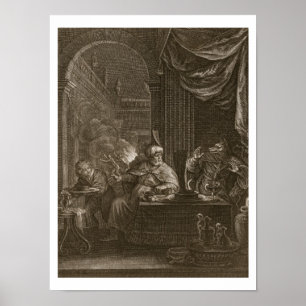 Affiche Lycaon a métamorphosé dans un loup, 1731 (la