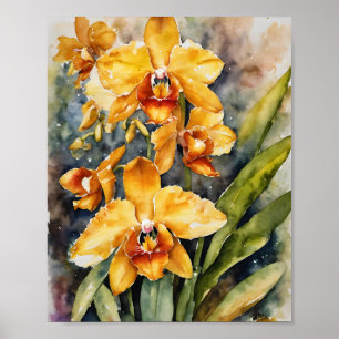 Affiche Lycaste Orchidées   Énergie positive