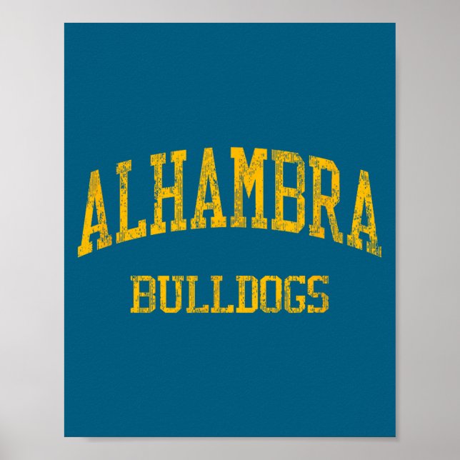 Affiche Lycée Alhambra Hs Martinez Ca Vintage Srts  (Devant)