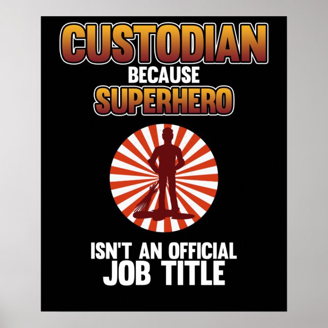 Affiche Lycée Custodian Superhero Caretaker Janitor Suppo (Devant)
