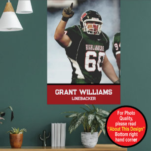 Affiche Lycée ou collège personnalisé football