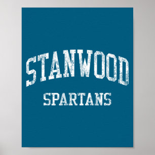 Affiche Lycée Stanwood hs stanwood wa sports vintage