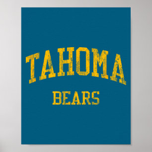 Affiche Lycée Tahoma hs Maple Valley WA vintage