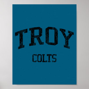 Affiche Lycée Troy hs troy mi sports vintage