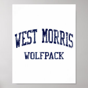 Affiche Lycée West Morris Hs Chester Nj Vintage Srts