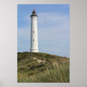 Affiche Lyngvig Fyr, Phare, Ringkobing, Danemark