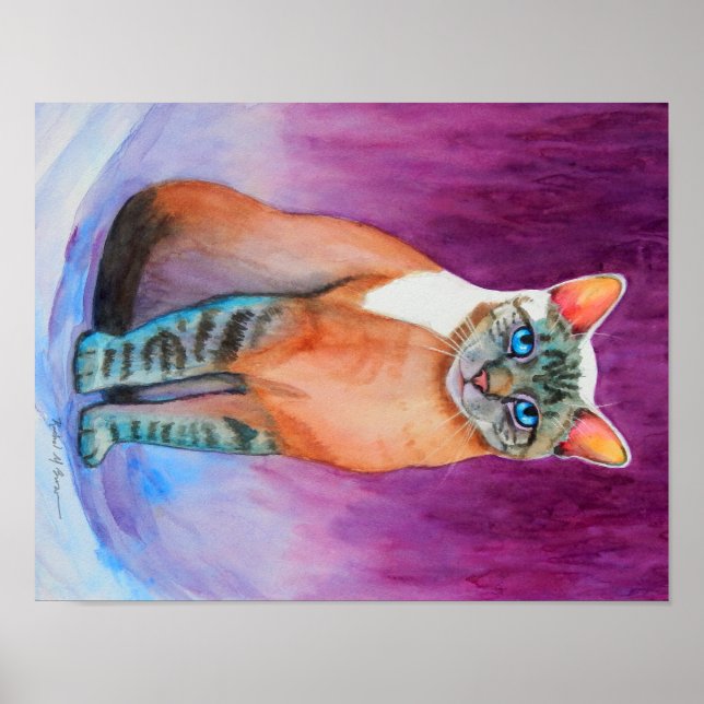 Affiche Lynx Point Siamese Cat Study (Devant)