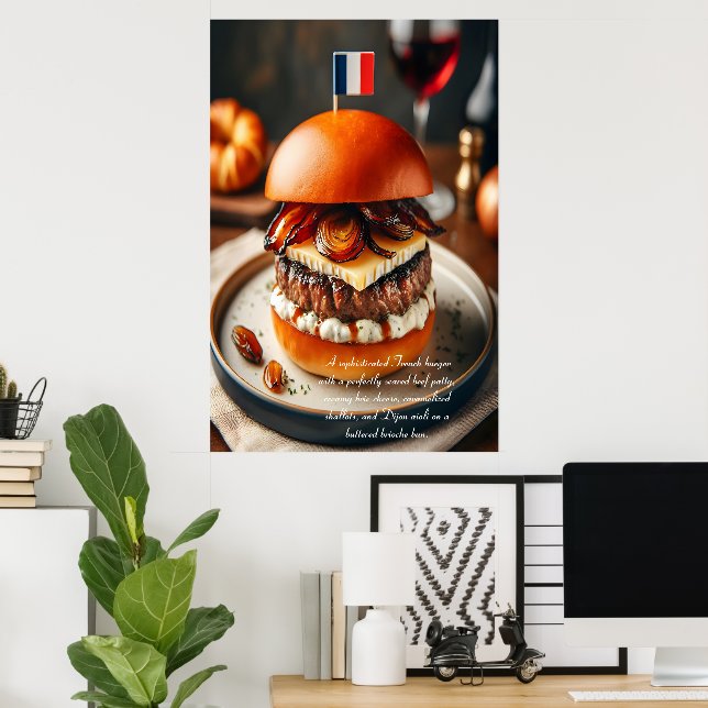 Affiche Lyon Luxe Burger 24x36 (Bureau à domicile)