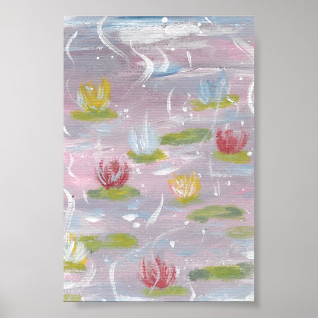 Affiche Lys d'eau Imprimer, Papier d'affiche de valeur (Ma (Devant)