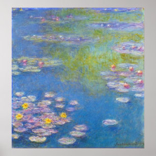 Affiche Lys d'eau jaune Monet