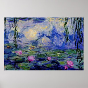 Affiche Lys d'eau Monet 1919 art