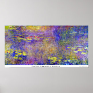 Affiche Lys d'eau - (nirvana jaune) par Claude Monet