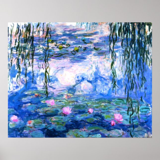 Affiche Lys d'eau rose Monet (Devant)