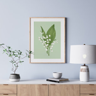 Affiche Lys vintage de la vallée