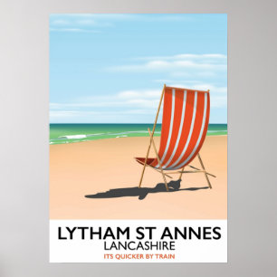 Affiche Lytham St Annes Lancashire bord de mer