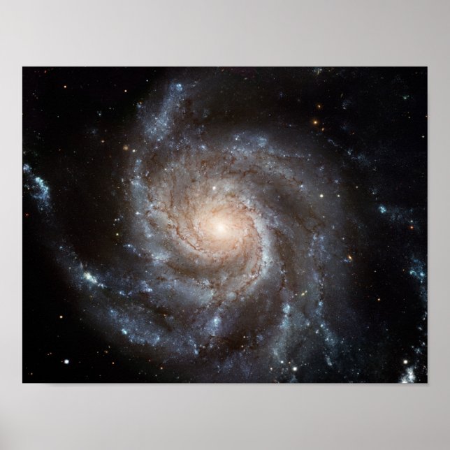 Affiche M101 Pinwheel Spiral Galaxy NASA (Devant)
