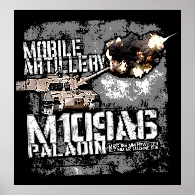 Affiche M109 howitzer (Devant)