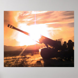 Affiche M198 Howitzer à vis de 155 mm