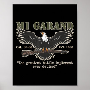Affiche M1 Garand États-Unis Main Battle Rifle Gun 2ème gu