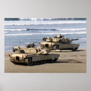 Affiche M1A1 Abrams Principaux chars de combat