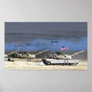 Affiche M1A1 Abrams Principaux chars de combat