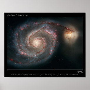 Affiche M51 Whirlpool et galaxies associées