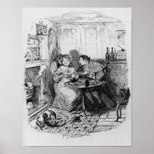 Affiche M. Bumble et Mme Corney prennent le thé