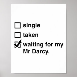 Affiche M. Darcy Single Pris En Attente De Darcy Jane Aust
