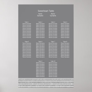 Affiche M. et M. Suit et Cravate Gay Mariage Plan de siège