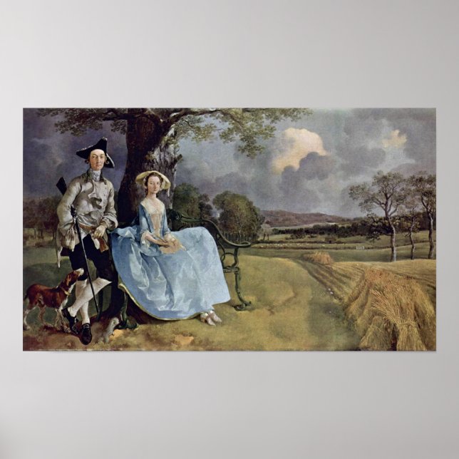 Affiche M. et Mme Andrews par Thomas Gainsborough (Devant)