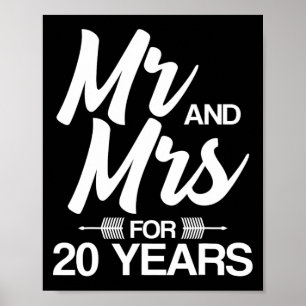 Affiche M. Et Mme Pour 20 ans 20e anniversaire Mariage